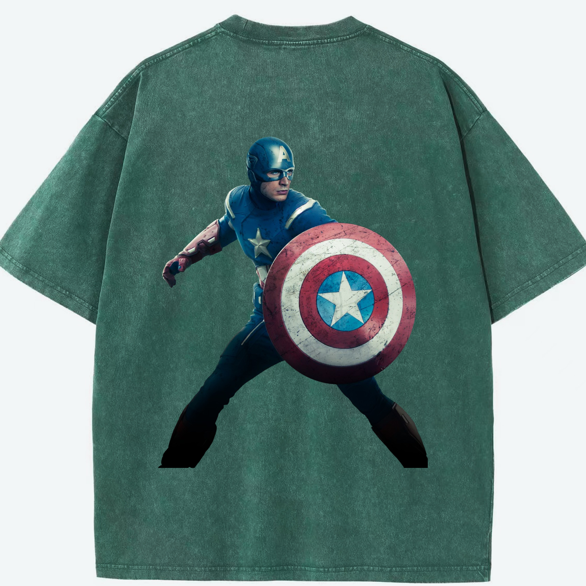 （画像用） アベンジャーズ The Avengers 綿100% ヴィンテージ風 半袖Tシャツ（背面プリント）